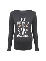 From Fur Mama To Baby Mama Maternity Long Sleeve Tee Walmart Com