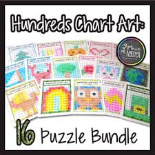 Hundreds Chart Art 16 Puzzle Activity Bundle Mystery Picture