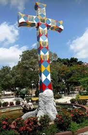 Nearby there is a 1/3 scale replica of the original mission; Exaltacion De La Santa Cruz Community Facebook