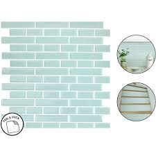 A glass tile backsplash is a great way to add color and visual interest to your kitchen, and you'll also find that the tiles can be arranged in an endless array of patterns, adding even more distinct style and design flair. 4 Sea Glass Backsplash Tiles Peel Stick 4pcs Teal Blue Home Wall Stickers