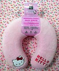 Brand New Hello Kitty Memory Foam Neck Pillow Earth Therapeutics Pink Travel Spa Neck Pillow Memory Foam Pink