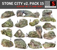 3d Model Stone Forest 15 Pack 3d Model Stone Stone City