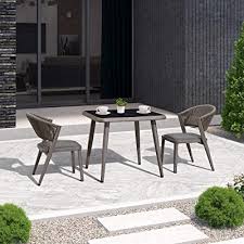 Shop for purple patio furniture in patio & garden. Buy Purple Leaf 3 Pieces Outdoor Dining Set All Weather Wicker Outdoor Patio Furniture With Table All Aluminum Frame For Lawn Garden Backyard Deck Patio Dining Set With Cushions Grey Online In Indonesia