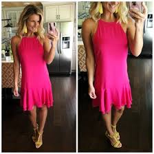 What To Wear To A Wedding How To Wear A Bright Colored Dress Under 80 Dress Perfect For Spr Bright Colored Outfits Colourful Outfits Bright Pink Dresses