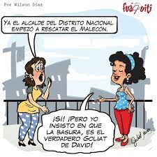 Vecina, recuerde que la basura es el enfoque - Caricatura Fuaquiti,  Miércoles 30 de Agosto 2017 - Dominicana.do