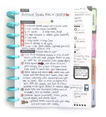 Butternut Squash Mac Cheese In The Happy Planner Recipe Organizer Me My Big Ideas Recipe Book Diy Homemade Recipe Books Recipe Organization