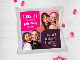 Personalisiertes Fotokissen Fur Die Beste Freundin Liebevolles Geschenk Foto Kissen Kleines Dankeschon Geschenk Fotokissen Gestalten