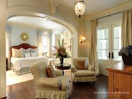 This beautiful log cabin bedroom complimented by a sliding glass door leading out. Master Bedroom Sitting Room Decorating Ideas Neutral House Plans 150385
