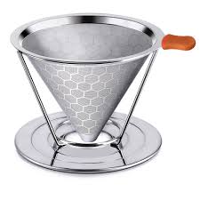 And best of all, the stainless steel design is durable and. Reusable Coffee Maker Tools Funnel Mesh Strainer Drip Coffee Beans Filter With Cup Stand Holder Cold Brew Stainless Steel Metal Buy 316 Stainless Steel Collapsible Coffee Filter Cone Glass Coffee Filter Holder Vacuum