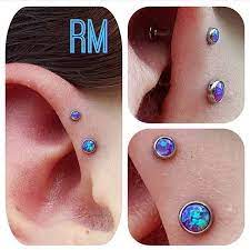 Double Forward Helix Piercing By Randy Mantra With Jewelry From Our Friends At Neometaljewelry Helix Piercing Jewelry Helix Piercing Forward Helix Piercing