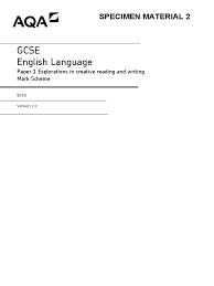 Writers often use descriptive language that appeals to the five senses when they. Language Paper 1 Mark Scheme Question Educational Assessment