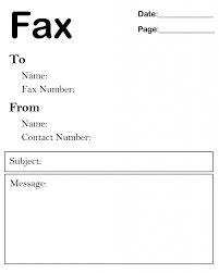 Fax Cover Sheet Template
