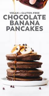 Fluffy Chocolate Banana Pancakes Recipe Chocolate Banana Pancakes Banana Pancakes Chocolate Banana