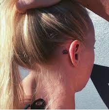 Tattoo Lotus Flower Small Growth Behind Ear Tattoo Small Flower Tattoo Ear Small Lotus Tattoo