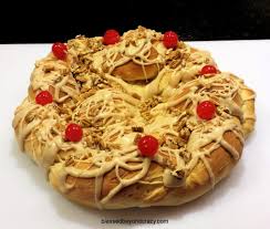 Divide each half into three equal pieces, then roll each piece into a rope, about 16 inches long. Holiday Braided Bread Ring Blessed Beyond Crazy