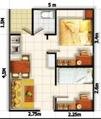 Kami selalu mendoakan semoga anda diberikan kemudahan dalam membangun rumah impian. Gambar Denah Rumah Minimalis 2 Kamar Tidur Ukuran 5x7 Content