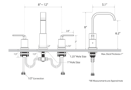dual handle stainless steel bathroom
