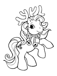 Reindeer Pony My Little Pony Coloring Horse Coloring Pages Christmas Coloring Pages