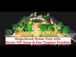 Put the roof pieces side by side with the. Krystagaming Adopt Me Gingerbread House Tour With Secret Vip Area Youtube Adoption My Home Design Gingerbread House