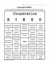 Cooperation Bingo Social Skills For Kids Cooperation Activities Behavior Bingo