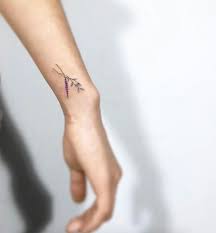 The Lavender Wrist Tattoo Lavender Tattoo Tiny Tattoos For Women Tiny Tattoos