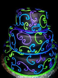 Black And Blue Wedding Cake Black And Blue Wedding Cake Neon Cakes Black Wedding Cakes Wedding Cakes Blue