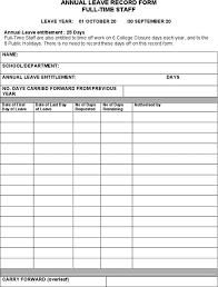 How to manage sick, personal and carer's leave. Annual Leave Application Template Corpedocom Virtren Com Sampleresume Leaveapplicationtemplate Annual Leave Holiday Leave Annual