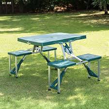 Outsunny Aluminum Picnic Table And Bench Set Camping Garden Party Bbq 4 Chair Stool Table Foldable And Portable Uksportsoutdoors Folding Picnic Table Picnic Table Camping Table