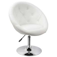 Fauteuil Siege Chaise Capitonne Lounge Pivotant Cuir Synthetique Blanc 1109002 Pas Cher C 39 Est Sur Conforama Fr Bureau Blanc Chaise Capitonnee Fauteuil