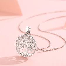Tree Of Life Necklace For Women Girls Sterling Silver Pendant Fine Jewelry Gift Sterling Silver Pendants Jewelry Gift Box