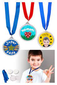 Medailles A Personnaliser Set De 6 Plastique Transparent 10 Doigts Plastique Transparent Bricolages Pour Enfants Fete Des Peres