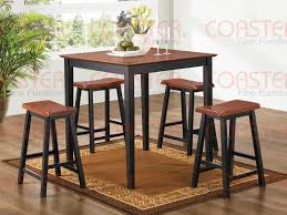 For a lighter look that is ideal in a modern setting, glass pub tables are a wonderful choice. 5 Pc Oak Black Wood Counter Height Pub Dining Room Set Stools 150293n Pub Dining Set Pub Table Sets Dining Room Table