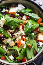 · need an easy recipe for the weekend? Apple Feta Spinach Salad Recipe Healthy Spinach Salad Recipe Eatwell101