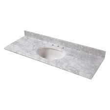 pegasus 61 in. w marble vanity top in