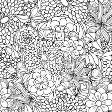 Floral hand drawn patterns from digital papers, scrapbook paper, modern digital paper, seamless pattern 12x12 modern abstract scrapbook paper, trendy digital patterns, modern digital paper, modern backgrounds, abstract digital paper, seamless pattern. Floral Seamless Pattern Zentangle Doodle Background Black And Leinwandbilder Bilder Farben Monochrome Linear Myloview De