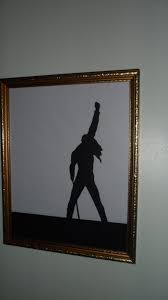Outline queen band, freddie mercury svg. Freddie Mercury Papercut Silhouette Frame How To Make Silhouette Art Papercraft On Cut Out Keep