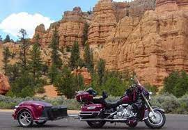 Bushtec Trailer Towed By A Harley Motorcycle Life Harley Cargo Trailers
