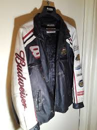 Race organizers are encouraging people to not intermingle it gives us more time to be a family and spend time with each other, nascar fan hunter gidrey said. Dale Earnheart Jr Budweiser Nascar Themed Leather Jacket Collectors Weekly