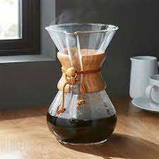 Chemex 6 Cup Coffeemaker With Wood Collar Reviews Crate And Barrel In 2021 Chemex Coffee Maker Chemex Coffee Coffee Brewing