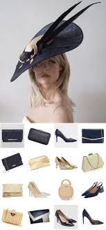 * *hat, shoes and bag all to match **hat trimmed with colour to match with shoes. Navy And Cream Hat With Matching Shoes And Bags Find The Perfect Hat From The Range And We Show Ba Mother Of The Bride Shoes Navy Blue Outfit Ascot Outfits