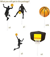 4.8 out of 5 stars 40. Cake Cupcake Toppers 20pcs Basketball Cupcake Toppers Slam Dunk Party Decoration March Madness Sports Cake Decorations For Sports Themed Birthday Parties Game Day Baby Shower Decorations Toys Games