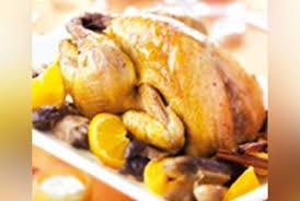 Chapon Roti Aux Cepes Parfume A L Orange