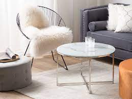 Couchtisch marmor rund , marelli tab runder couchtisch mit marmor tischplatte, design design beistelltisch marmor optik online kaufen beistelltisch weiß/silber marmor optik rund ø 44 cm ramona. Couchtisch Weiss Silber Marmor Optik Rund O70cm Quincy Beliani De