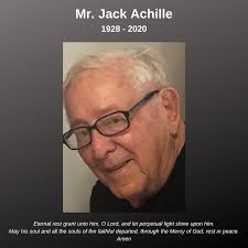 We are saddened to share the news about the passing of longtime history  teacher, Mr. Jack Achille. Mr. Achille worked at McQuaid from 1956-92 and  was a favorite teacher of countless students.