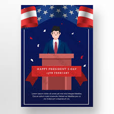 The presidency / presidential speeches. Poster Blue Background American Presidents Day Psd Free Download Pikbest