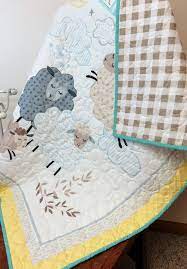 Handmade Baby Quilt For Sale Flannel Baby Blanket Sheep Etsy In 2021 Flannel Baby Blankets Handmade Baby Quilts Nursery Quilt