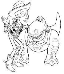 toy story woody and rex coloring page pages for big small kids pinterest coloriage de printemps