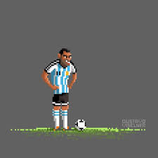 Football Pixelart On Behance Football Pixel Art Football Players