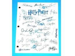 Harry Potter And The Prisoner Of Azkaban Movie Script Harry Potter And The Deathly Hallows Part 2 Signed Movie Script Autographs J K Rowling Alan Rickman Daniel Radcliffe Harry Potter Alan Rickman Deathly Hallows Part 2