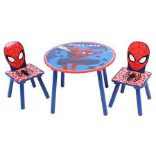 Designed To Be Easily Assembled This Table And Chair Set Has A Stunning Spider Man Print In The Iconic Colour Scheme F Chair Set Table And Chair Sets Spiderman